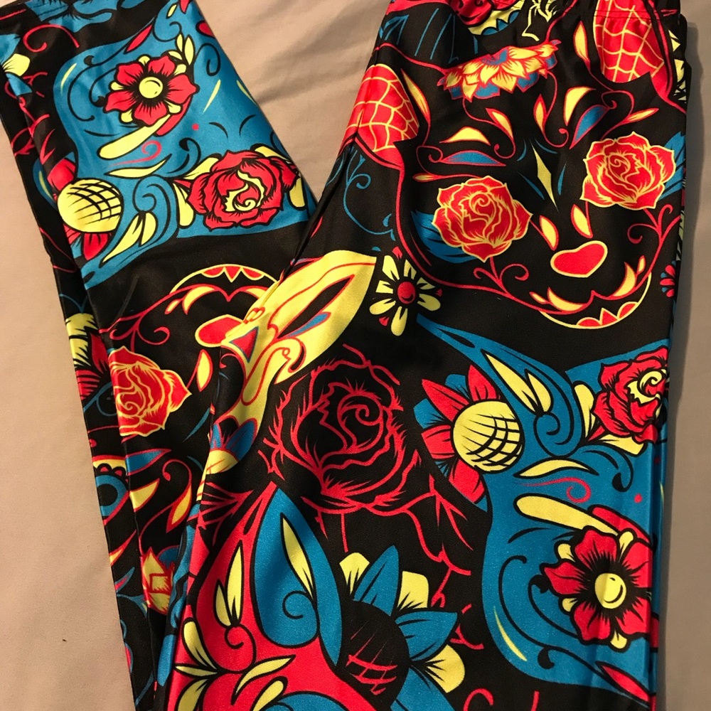 NWT Skull Diamond 💎😻💀Cat Soft Leggings 鹿 - Picture 5 of 7